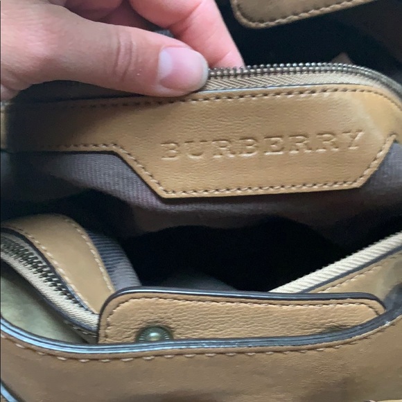 BURBERY quilted brown satchel handle purse - Picture 6 of 11